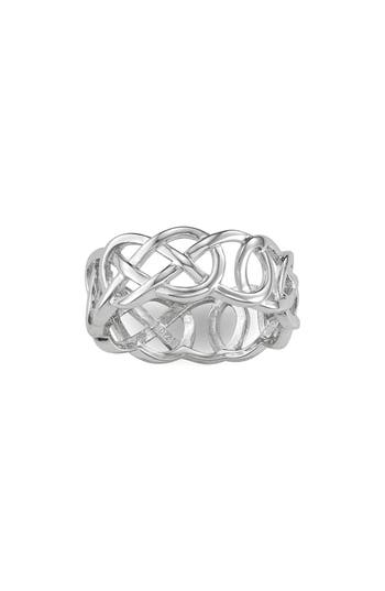 Fzn Sterling Silver Band Ring In Silver