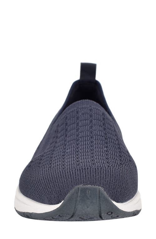 Easy Spirit Women's Tech Round Toe Casual Slip-on Flats Women's Shoes In Navy/navy Fabric
