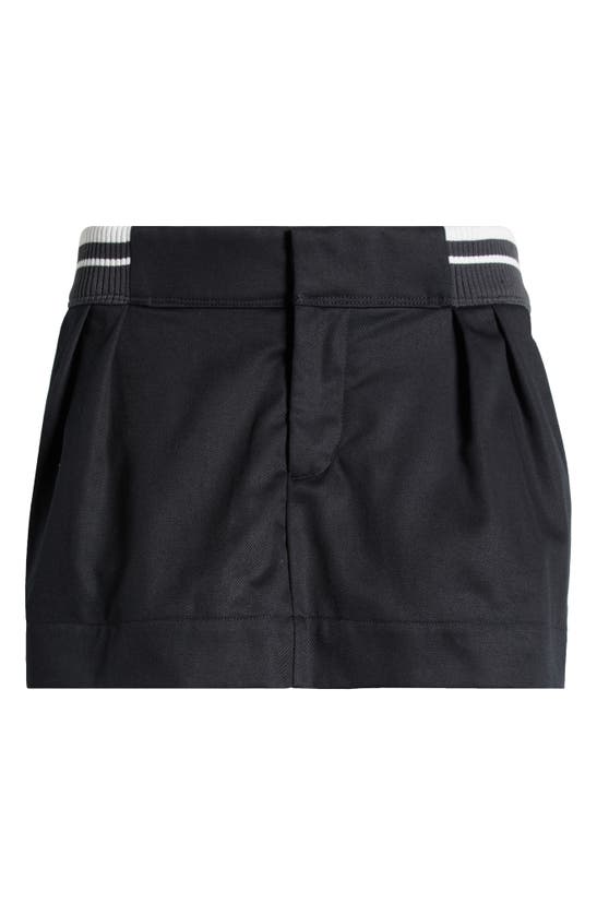 Shop Nike Sportswear Low Rise Canvas Miniskirt In Black/ Anthracite