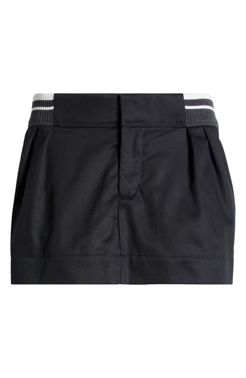 Shop Nike Sportswear Low Rise Canvas Miniskirt In Black/anthracite