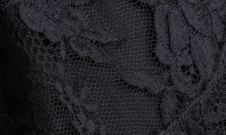 Dolce & Gabbana Asymmetrical Lace Top With Flower Detail In N0000 Nero