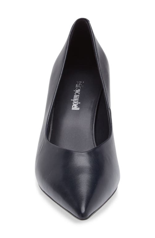 Shop Jeffrey Campbell Hourglass Pointed Toe Pump In Navy