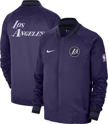 Nike Youth Los Angeles Lakers Showtime Hooded Jacket - Purple