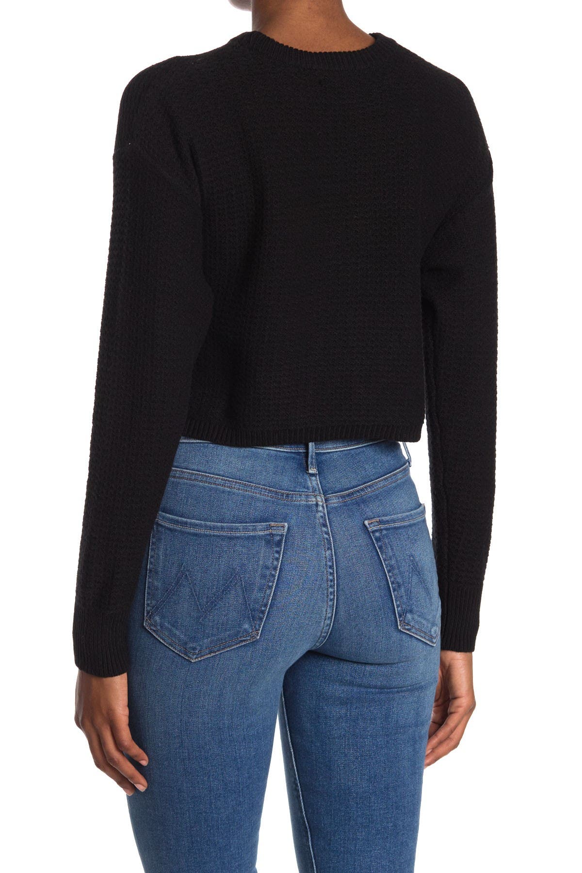 cropped black sweater