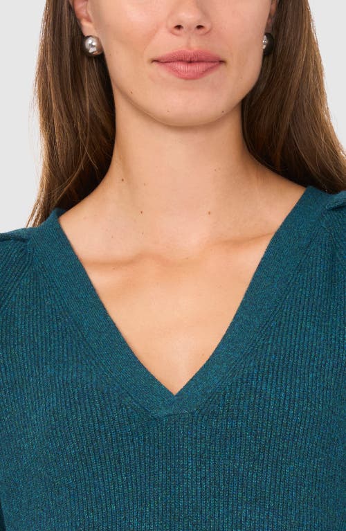 Halogenr Halogen(r) Raglan Rib Sweater In Blue Peacock Heather