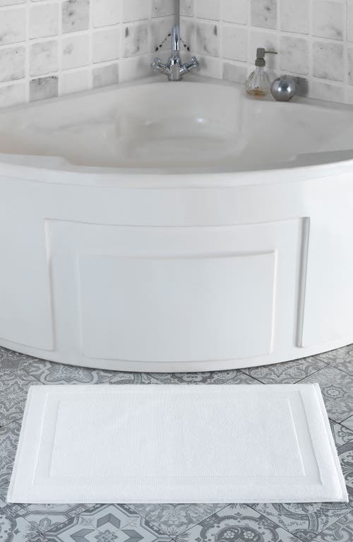 Brooks Brothers Solid Signature Cotton Bath Mat In White