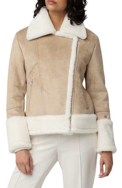 Shop Soia & Kyo Phoebe Faux Fur & Faux Suede Jacket In Hush