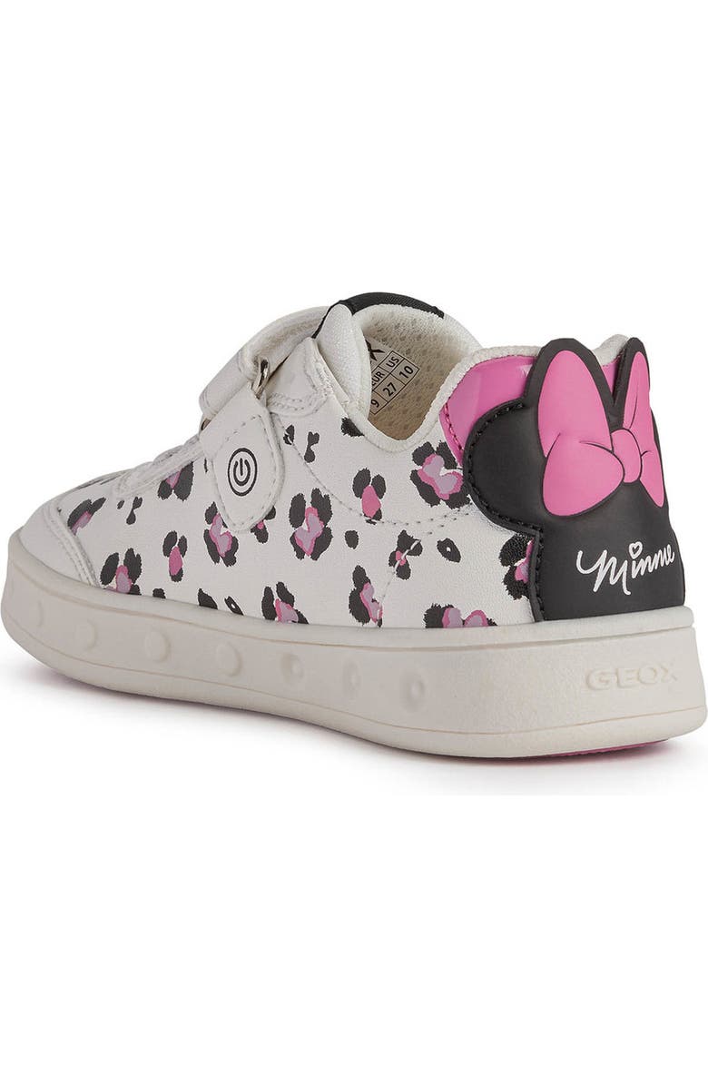 Geox x Disney Minnie Mouse Skylin Light-Up Sneaker, Alternate, color, 