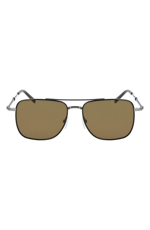 Ferragamo 56mm Rectangle Sunglasses In Green