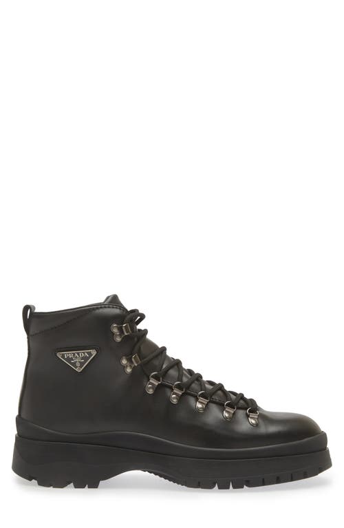 Shop Prada Brixxen Hiking Boot In Nero