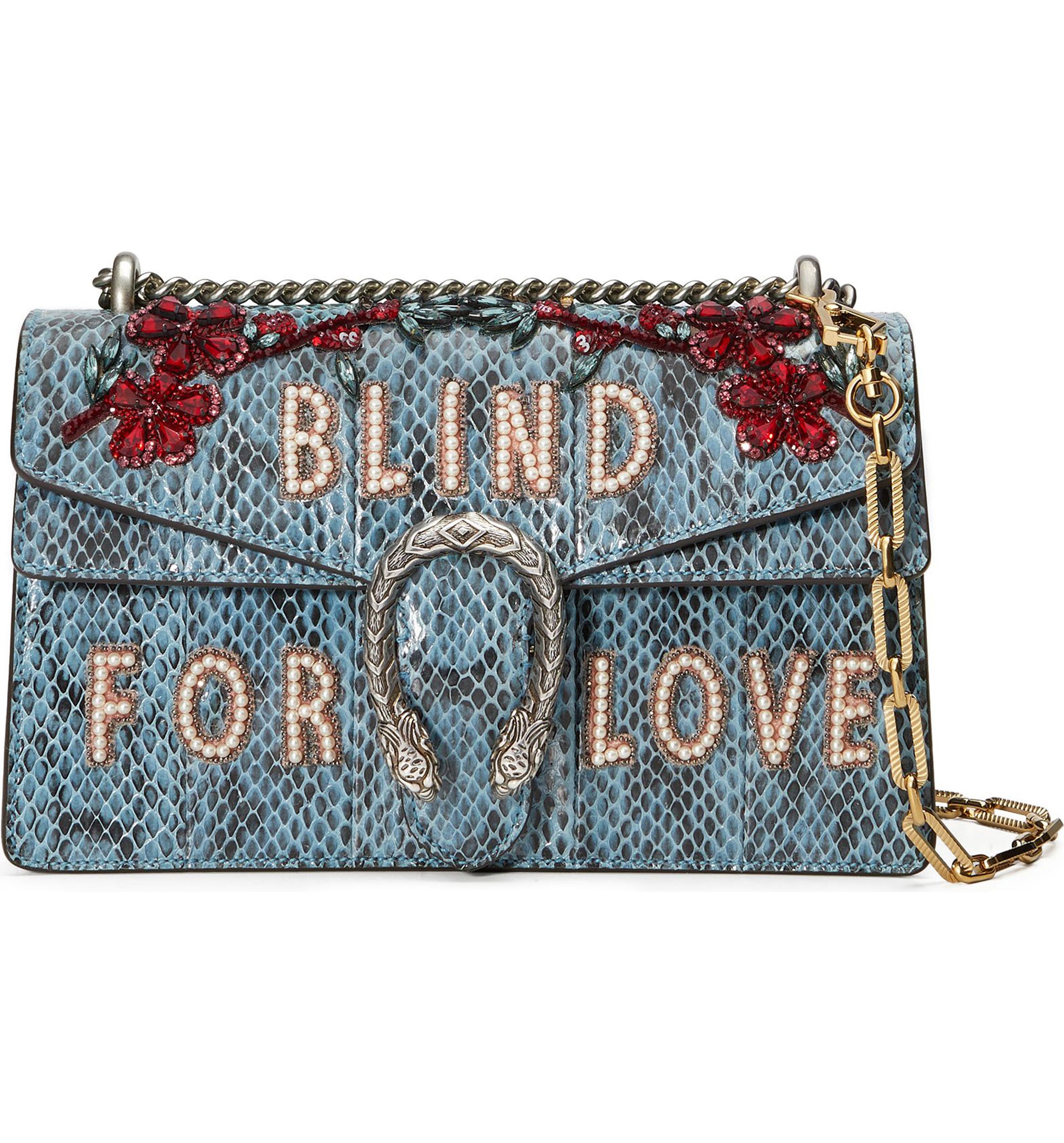 Gucci Dionysus Blind for Love Genuine Snakeskin Shoulder Bag | Nordstrom