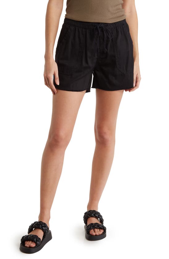 Supplies By Union Bay Fiore Elastic Waist Drapey Woven Shorts In Black
