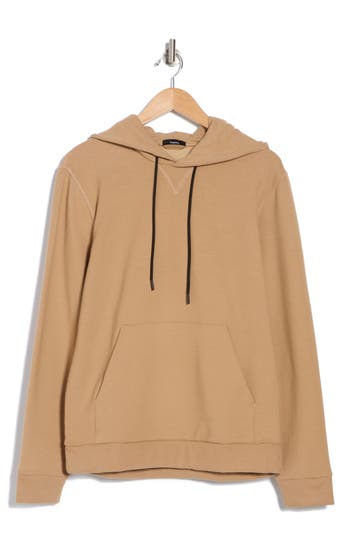 Theory Essential Relaxed Fit Hoodie In Beige Canvas
