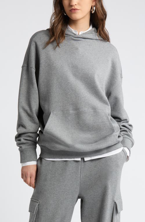 Shop Nordstrom Luxe Organic Cotton Hoodie In Grey Heather