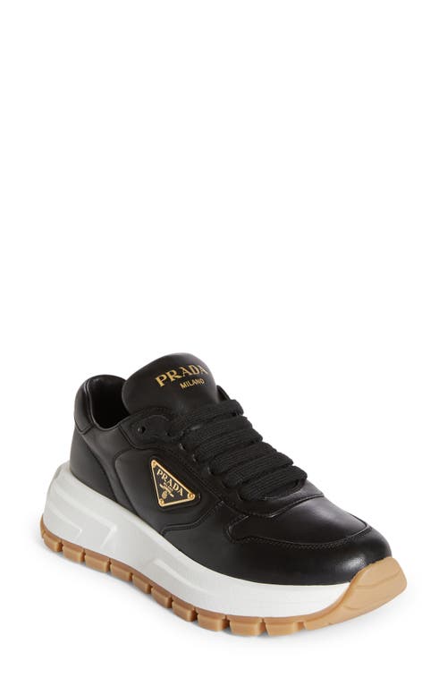 Prada Triangle Logo Lace-Up Sneaker at Nordstrom,