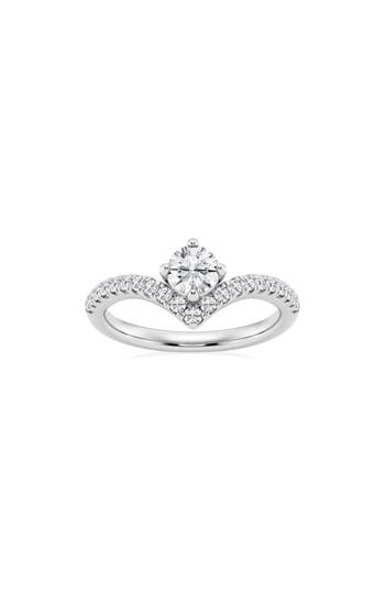 Badgley Mischka Collection 14k White Gold Lab Grown Round Diamond Ring In 0.75 Ctw White Gold