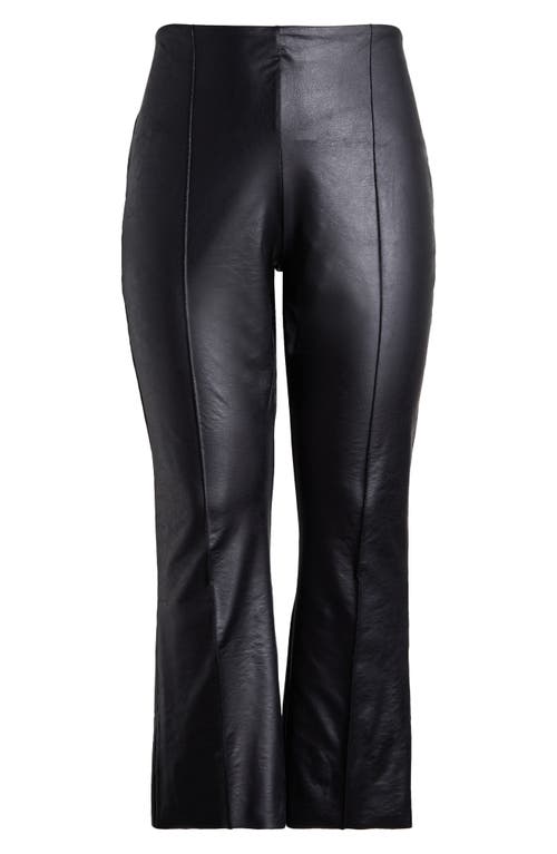 Shop Lyssé Elysse Foiled Stretch Faux Leather Pants In Black