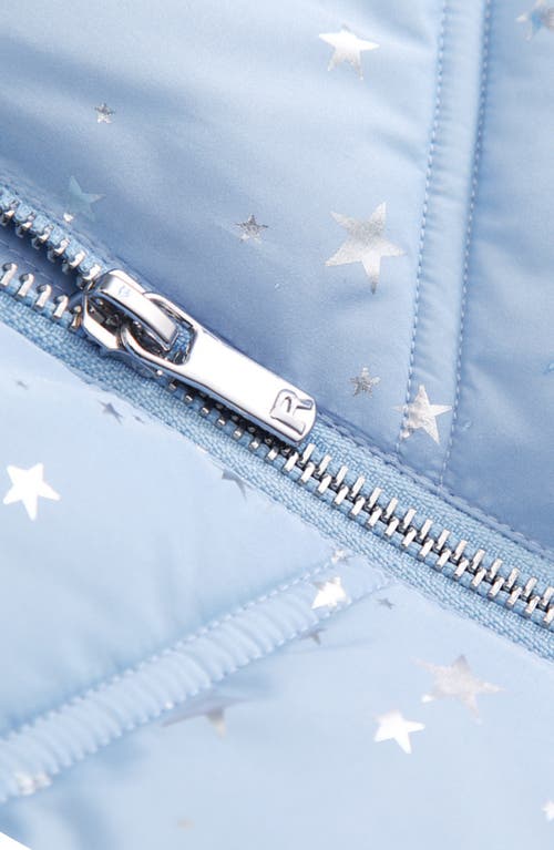 Rokka&rolla Kids' Heavyweight Puffer Jacket In Blue Fog Silver Star