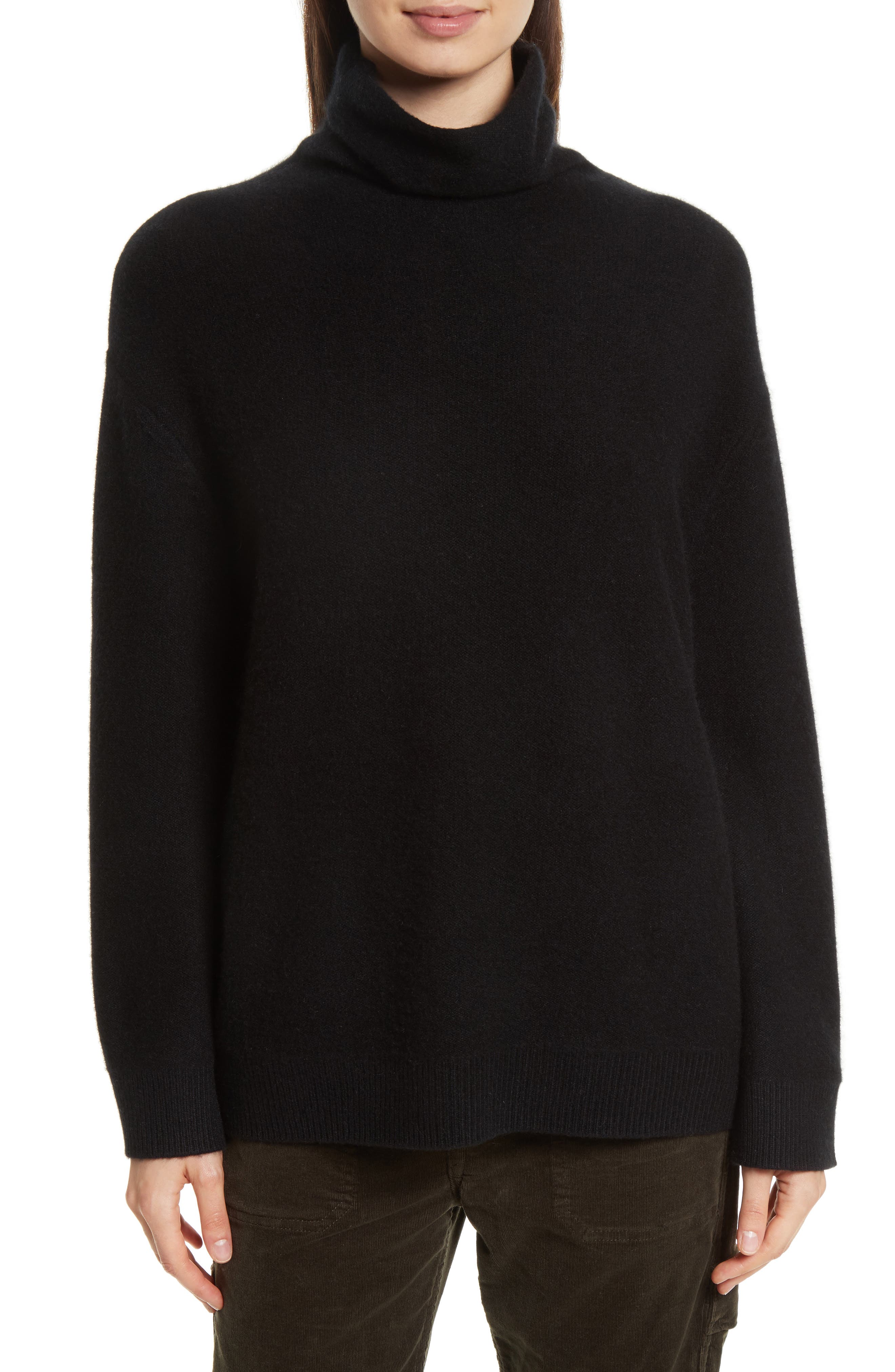 vince mock neck cashmere sweater