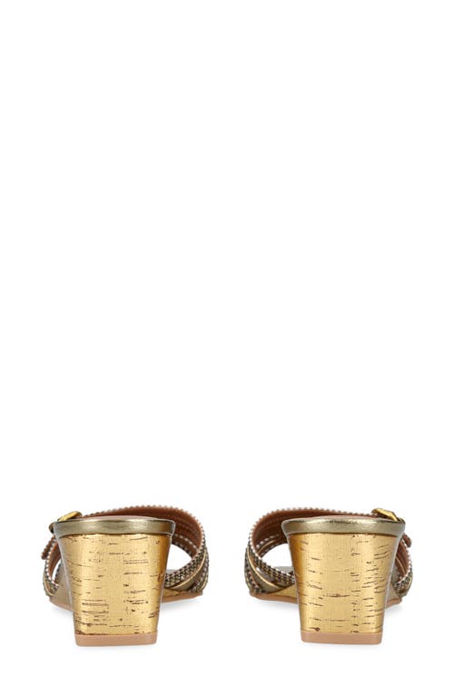 Kurt Geiger Pierra Wedge Slide Sandal In Dark Beige