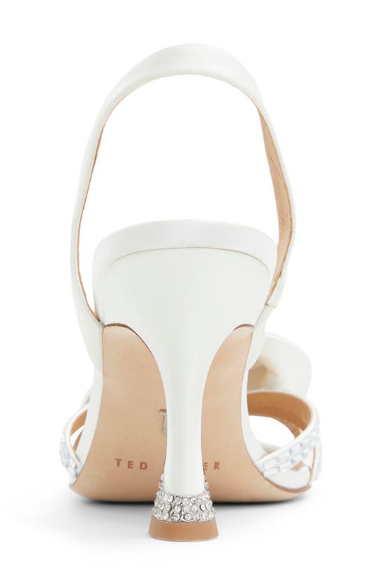 Shop Ted Baker Aria Rose Slingback Sandal In White