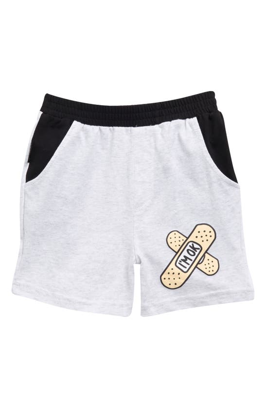 Dot Australia Kids' I'm Ok Segment Shorts In Grey Marle