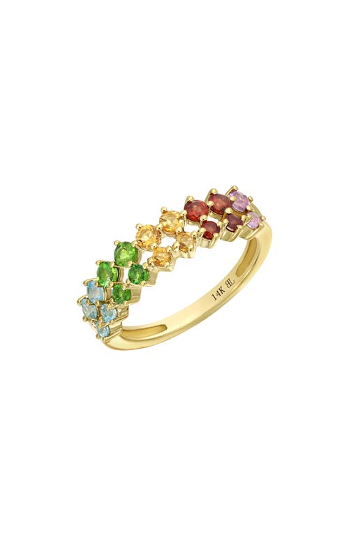 14K Gold Semiprecious Stone Stackable Ring in 14K Yellow Gold
