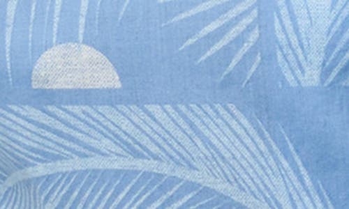 Travismathew Solar Event Tropical Print Lyocell & Cotton Camp Shirt In Quiet Harbor