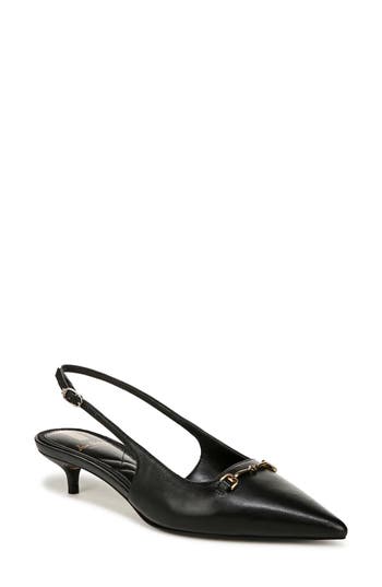 SAM EDELMAN SAM EDELMAN FARRAH KITTEN HEEL POINTED TOE SLINGBACK PUMP 