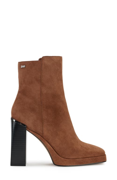 Dkny Felice Square Toe Boot In Roasted Pecan