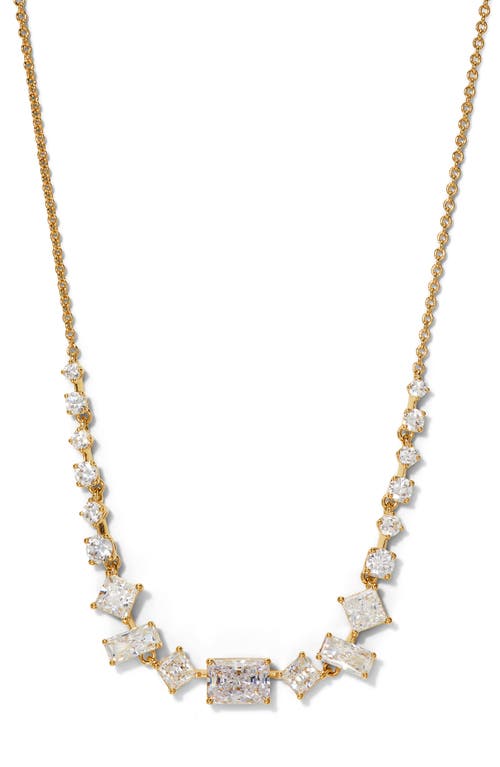 Shop Nadri Cubic Zirconia Frontal Necklace In Gold