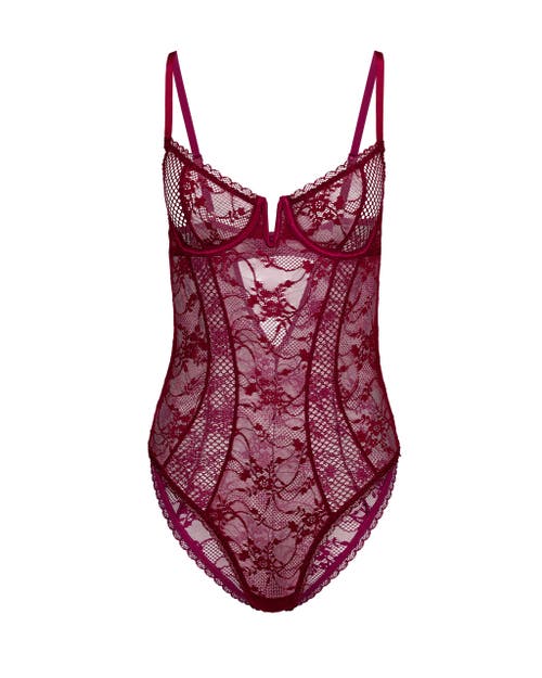 Shop Adore Me Esther Bodysuit Lingerie In Dark Purple