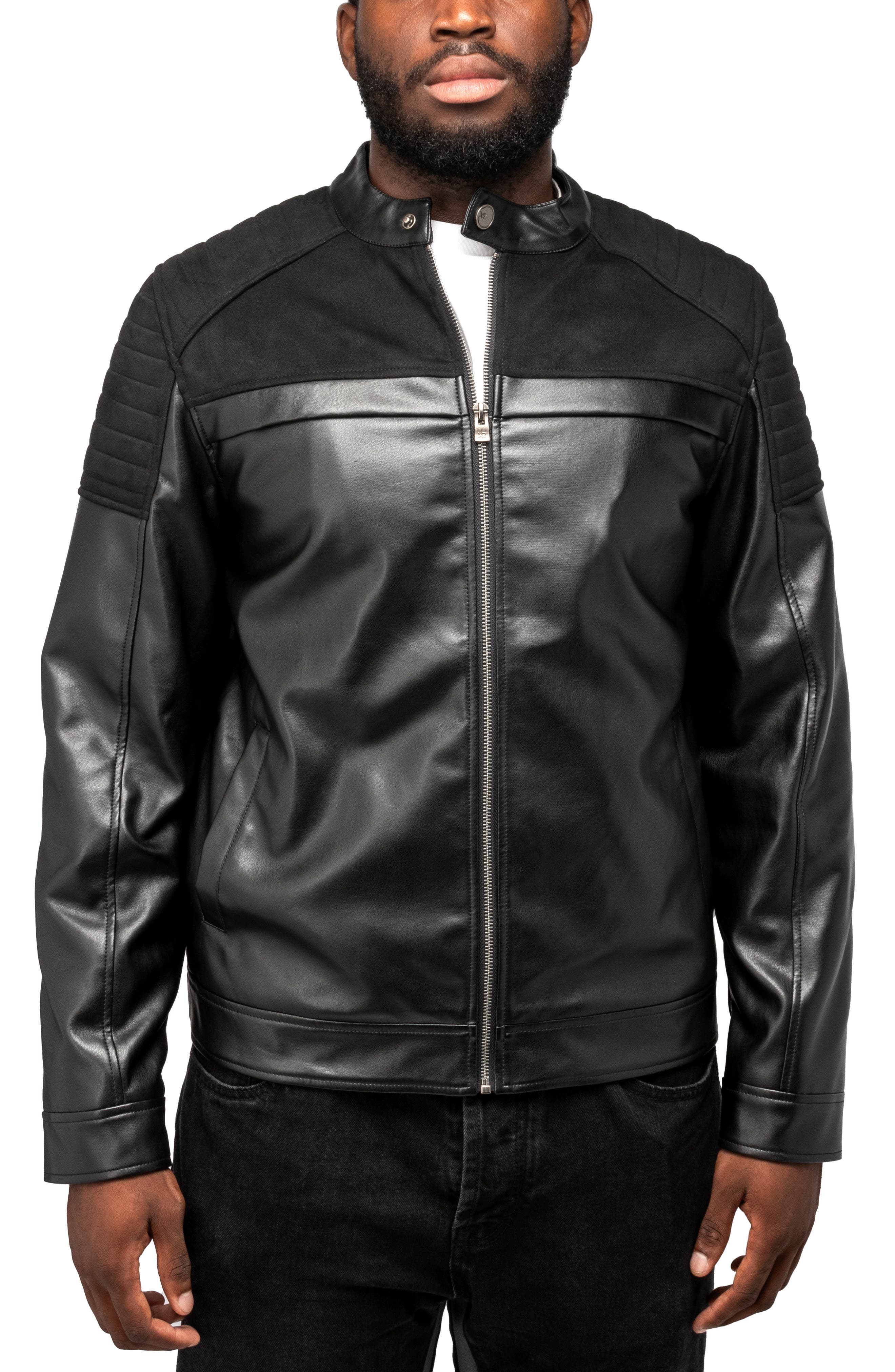 XRAY Faux Leather Jacket with Faux Fur Lining Nordstromrack