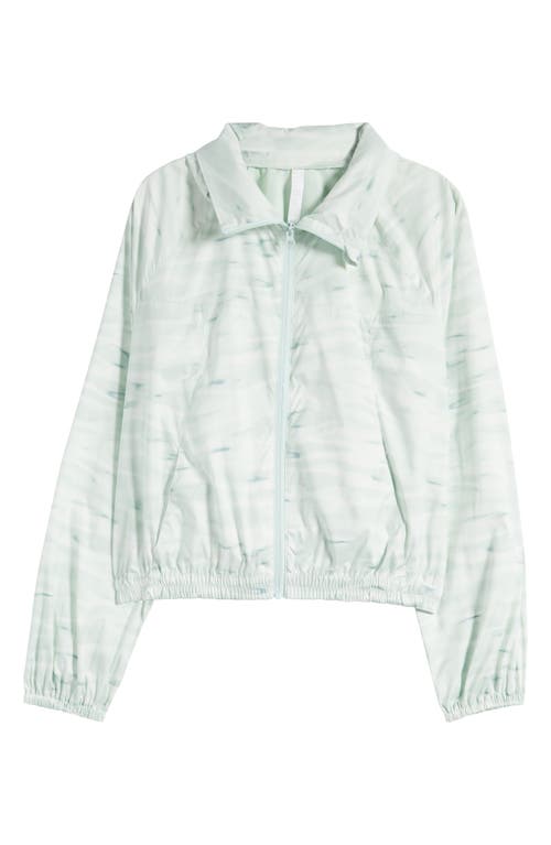 Ace Print Jacket in Green Glimmer Ripple Print