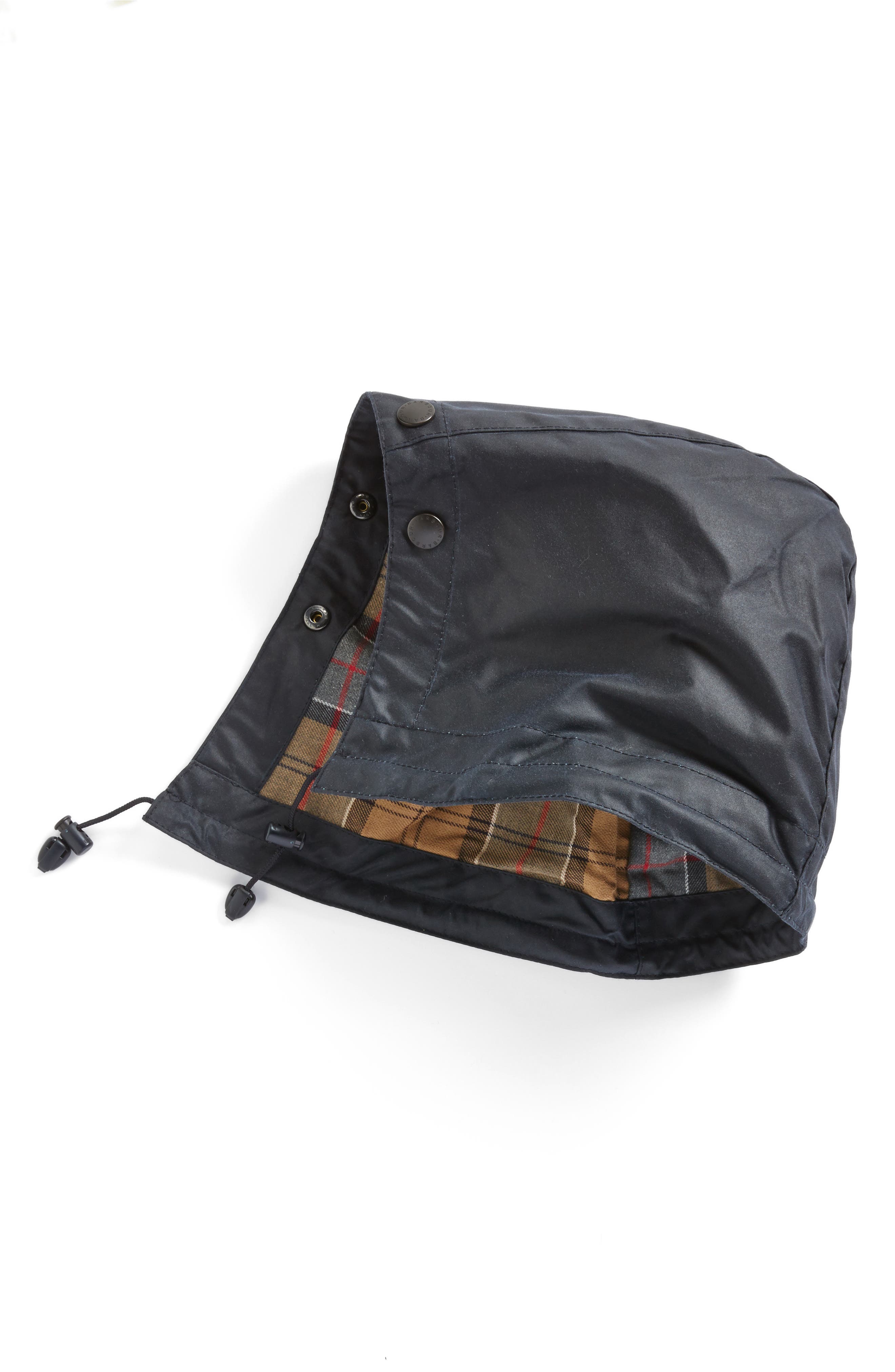 Barbour waxed cotton hood navy shops