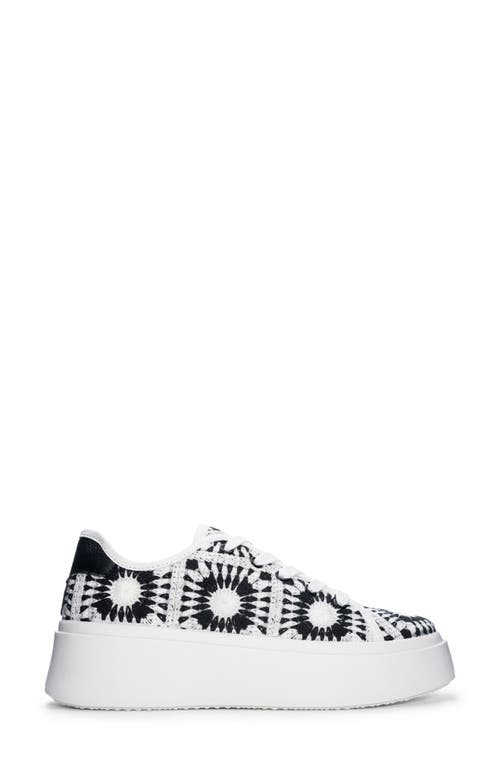 Shop Dirty Laundry Recreation Crochet Platform Sneaker In Black/white Mul