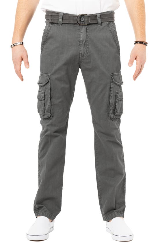 X-ray Belted Cargo Pants In Grey