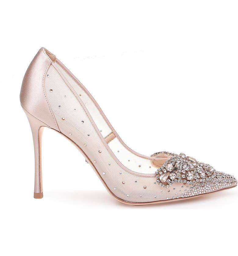 Badgley Mischka Collection Quintana Crystal Embellished Pointed Toe Pump | Nordstrom