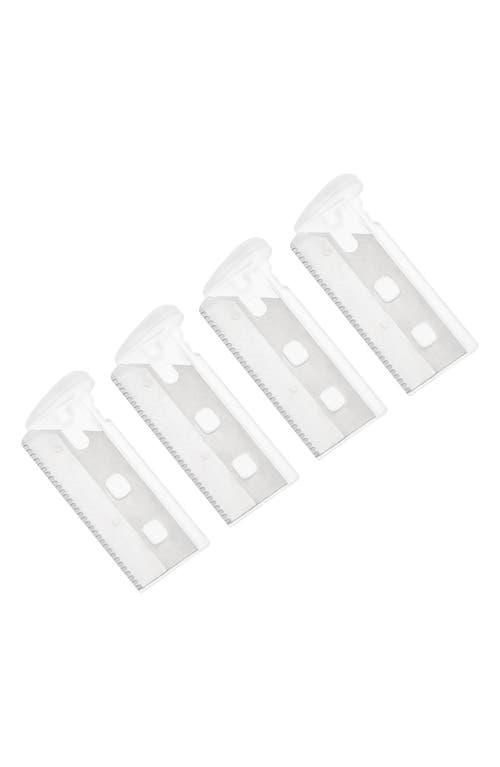 4-Pack Brow Razor Replacement Heads in Silver