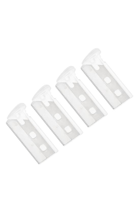 Tweezerman 4-pack Brow Razor Replacement Heads In White
