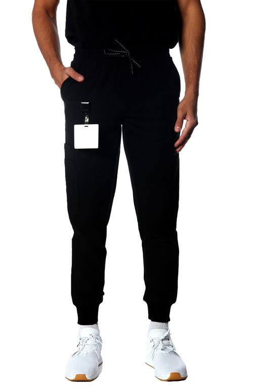 Shop Members Only London Jogger Scrub Pants In Black