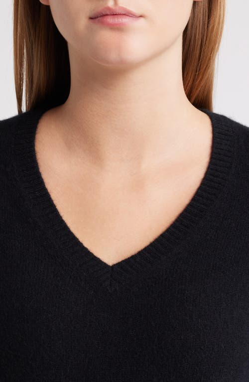 Caslonr Caslon(r) Cashmere V-neck Sweater In Black Rock