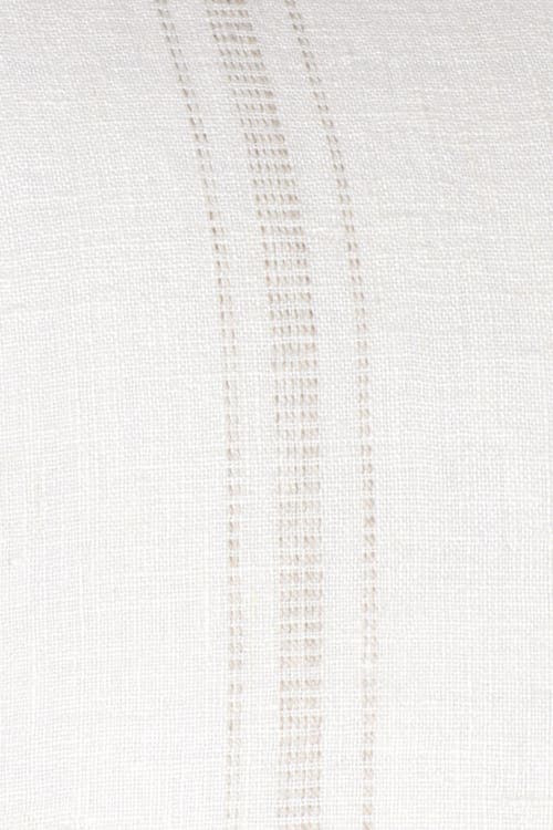 Anaya So Soft Striped Linen Pillow In White With Beige Stripes