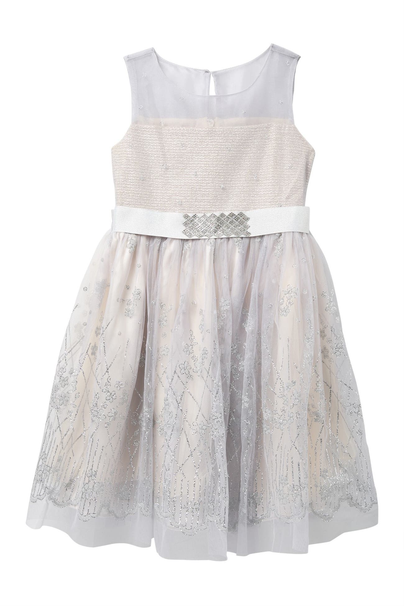 Iris & Ivy | Embellished & Glitter Caviar Mesh Dress (Big Girls ...