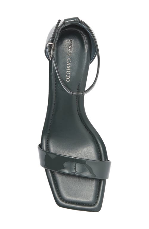 Vince Camuto Vinkely Square Toe Kitten Heel Sandal In Mallard Green