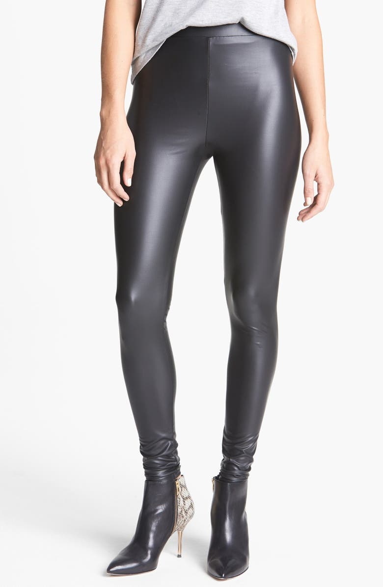 Leith Lacquered Leggings | Nordstrom