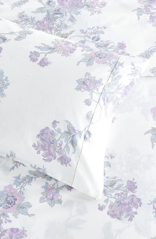 Melange Home Rose 200 Thread Count Percale Cotton Sheet Set In Violet