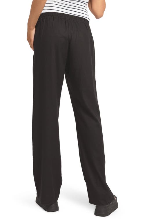SERAPHINE SERAPHINE LINEN BLEND WIDE LEG MATERNITY PANTS