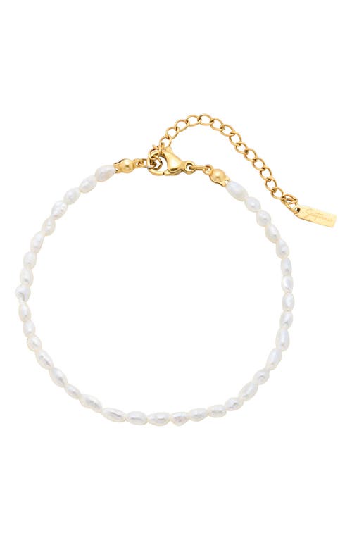 Michel Freshwater Pearl Bracelet in White