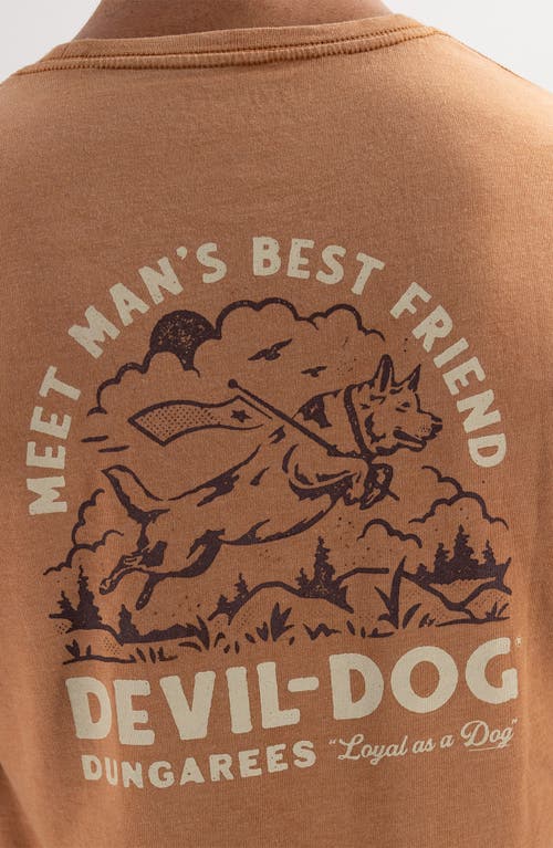 Devil-dog Dungarees Man's Best Friend Graphic T-shirt In Clay